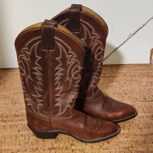 Tony Lama Authentic Embroidered Leather Boots Cowboy Boots Unisex